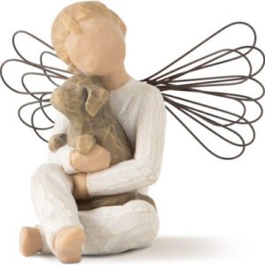 (A) Angels Figurine Embrace Pet Ornaments Sculptures