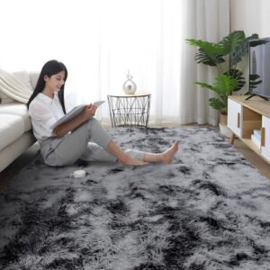Large Shaggy Fluffy Rugs Anti-Slip Super Soft Mat Living Room Carpet