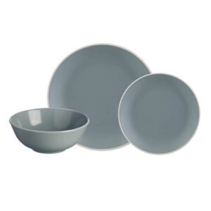 Mason Cash Collection Fine Stoneware Dinner Set, Ceramic, Grey, 29 x 29 x 22 cm
