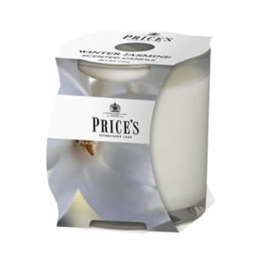 Price's Candles Winter Jasmine Scented candle in glass jar in cluster