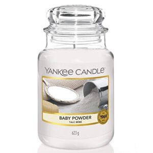 Yankee Candle Scented Candle | Baby Powder Large Jar Candle | Burn Time: Up to 150 Hours