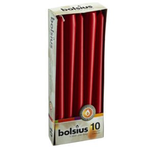 Bolsius Tapered Candles (Pack Of 10)