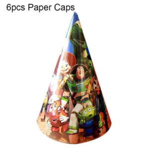 (6pcs-Paper Caps) TOY STORY THEME BUZZ WOODY BO PEEP Birthday Party Supplies Plates Cups Banner