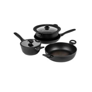 Prestige Stackable Pots and Pans Set, Non Stick Induction Dishwasher Safe, 4 Pce