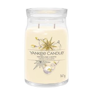 Signature Scented Candle | Twinkling Lights Large Jar Candle with Double Wicks | Soy Wax Blend Long Burning Candle | Perfect Gifts for Women