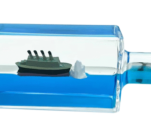 Titanic Cruise Ship Model Liquid Wave Decoration No Longer Sinking Drift Bottle A
